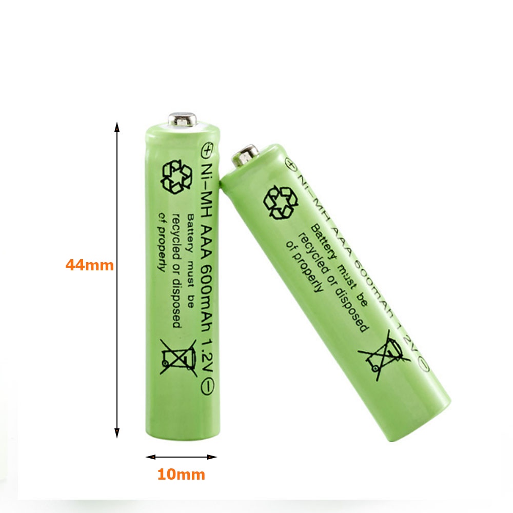 Pin tiểu AAA sạc lại Ni-Mh/Ni-Cd 600mAh dành cho điều khiển, thiết bị y tế, thiết bị gia dụng, phụ kiện