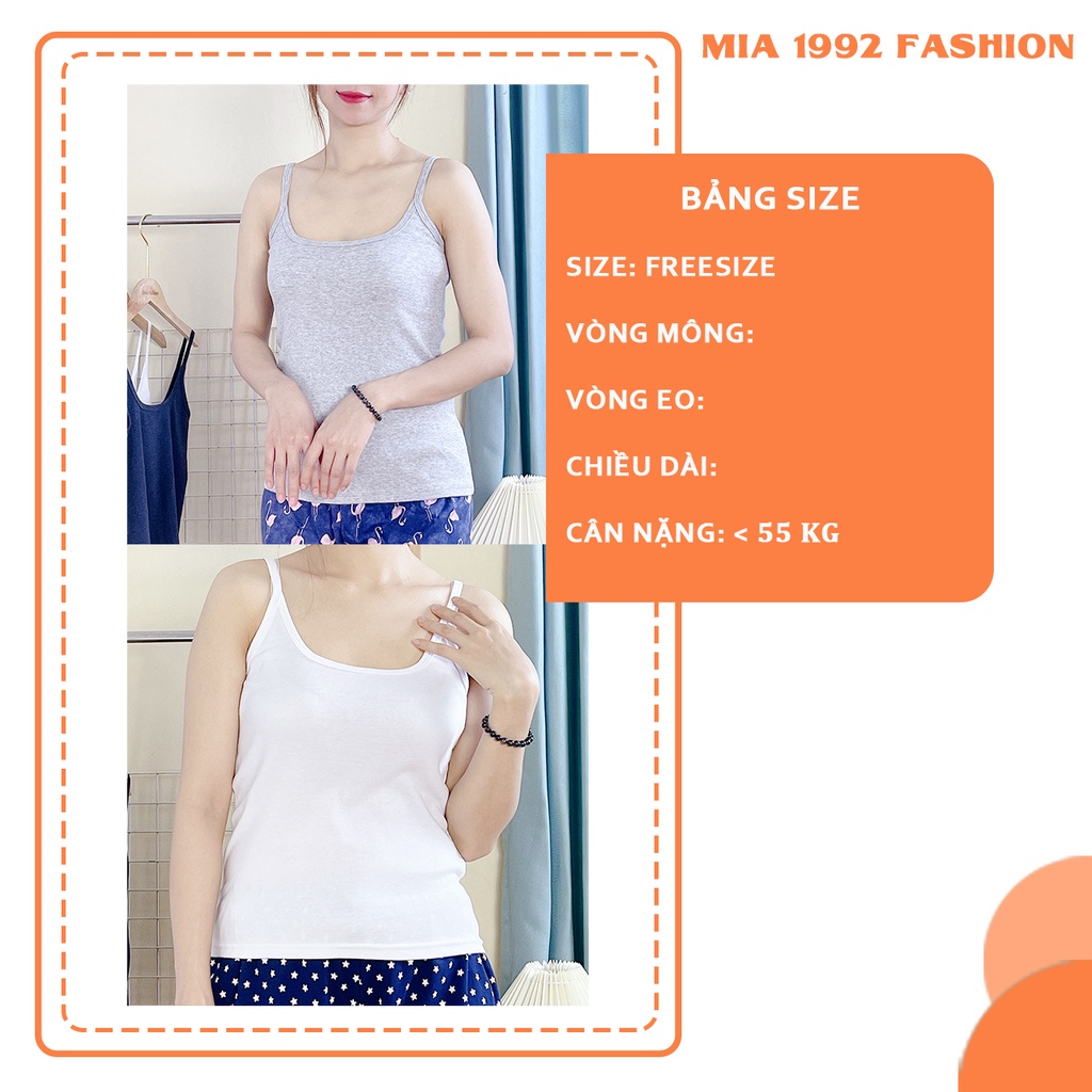 Áo 2 dây MIA 1992 cao cấp - Áo hai dây nữ bản to chất liệu cotton mềm mịn co giãn tốt siêu xinh hot summer 2022 | BigBuy360 - bigbuy360.vn