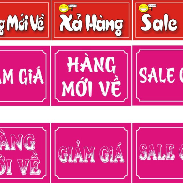 Bảng ghi sale, bảng ghi hàng mới về