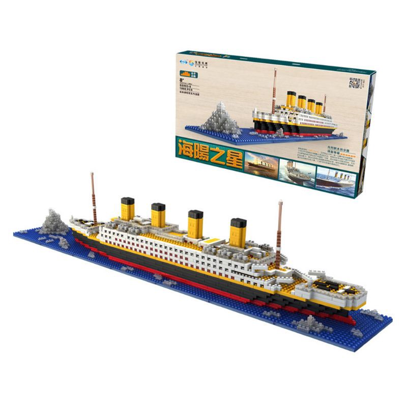 Bộ Đồ Chơi Lắp Ráp Mô Hình Tàu Titanic Gồm 1860 Mảnh Cho Bé lego minecraft