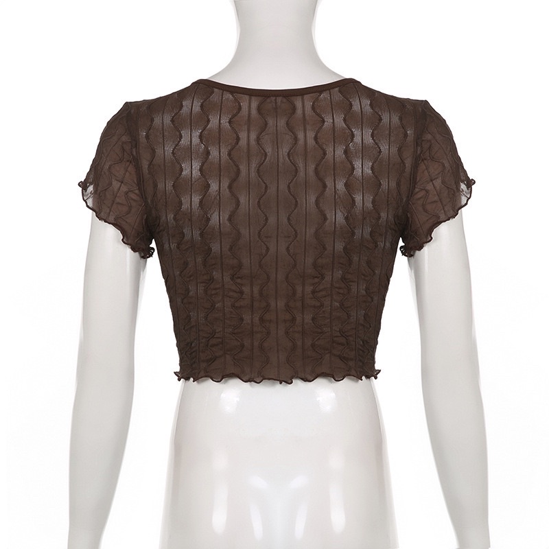 Áo Voan Lưới Xuyên Thấu Croptop Siêu Sexy Độc Lạ