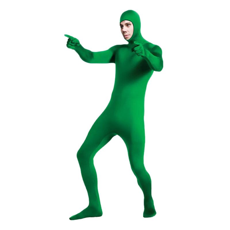 Bộ đồ liền thân hở mặt hóa trang Zentai halloween co giãn có dây kéo lycra spandex