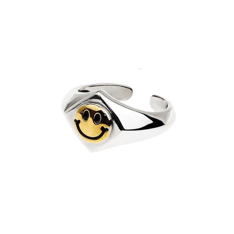 Nhẫn Hình Mặt Cười Phong Cách Retro Thời Trang Cho Nam Và Nữ