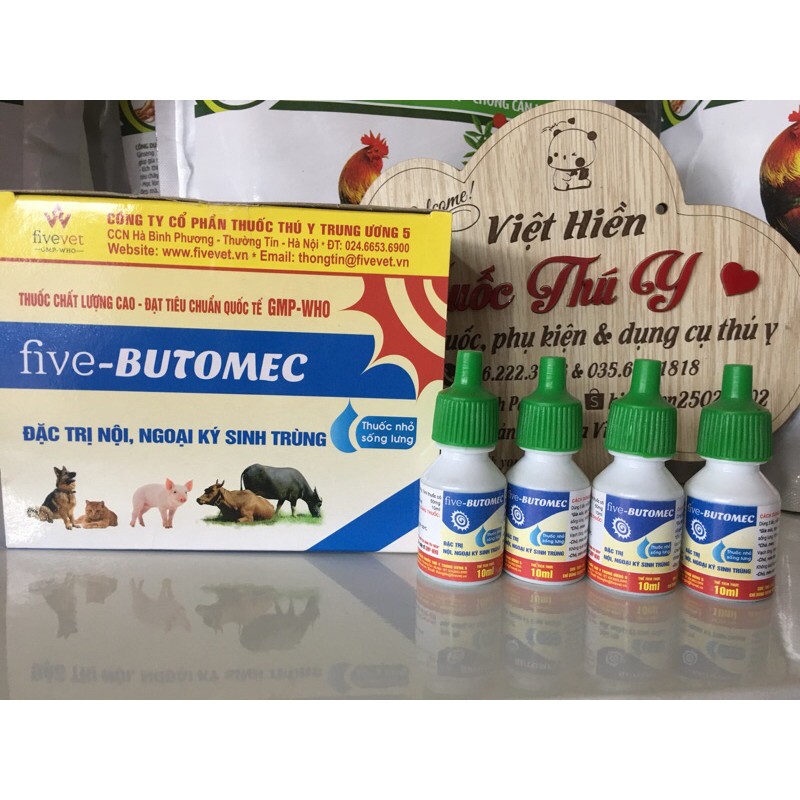 Đặc trị nội, ngoại ký sinh trùng-nhỏ sống lưng-Butomec-10ml