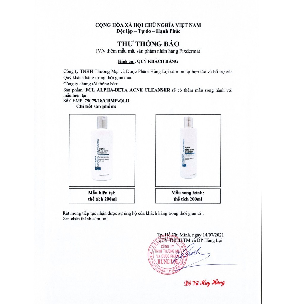 Fixderma FCL Alpha Beta Acne Cleanser Sữa rửa mặt cho da dầu mụn | BigBuy360 - bigbuy360.vn
