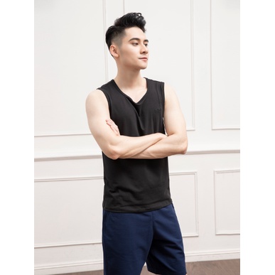 Áo Ba Lỗ TANK-TOP NAM ARISTINO ATT009S1 Vải Lạnh Mịn Mát, Không Nhăn Nhàu, Không Bai, Regular