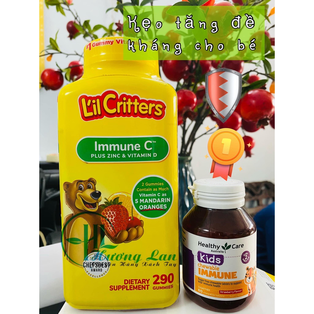 Kẹo Trái Cây Tăng Đề Kháng ( L'il Critters Immune C , Healthy Care ZinC, Healthy Care Immune, Nature