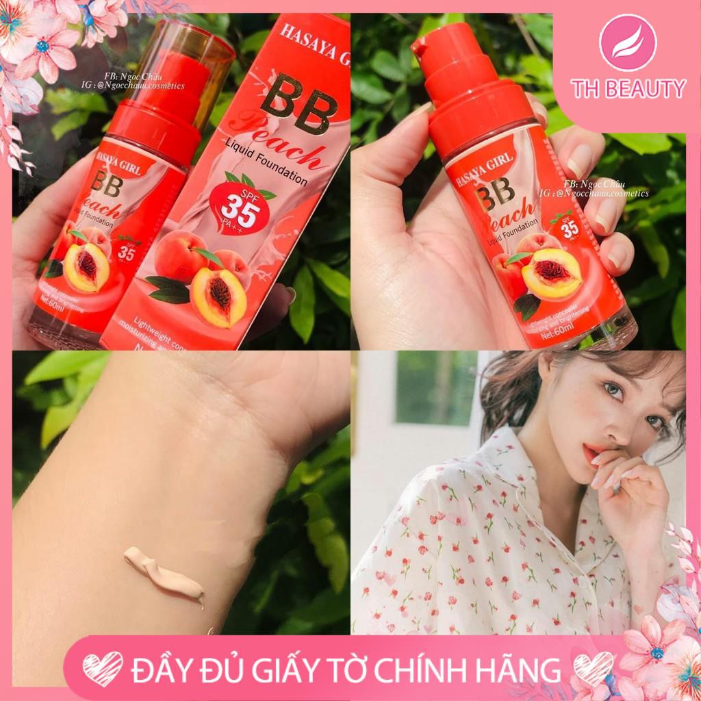 <Thật 100%> Kem nền BB Peach Hasaya Girl hương đào