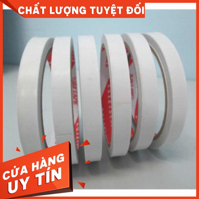 BĂNG KEO 2 MẶT CÁC SIZE 1.2F, 2.5F, 5F - BĂNG KEO - BĂNG DÍNH - BĂNG DÍNH 2 MẶT - AHA BOOK