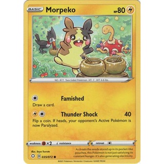 Thẻ bài pokemon morpeko - 35/72 - common