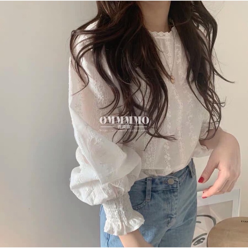 Áo kiểu tay dài phồng sang chảnh