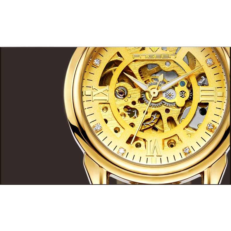 Đồng Hồ Nam F.N.G.E.E.N Cơ Lộ Máy Dây Da - A16 - Medol Watch