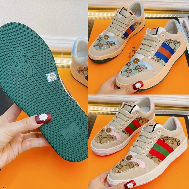 Giày thể thao gc hoạ tiết pha nhũ fullbox