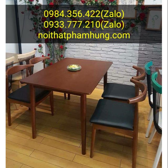Bộ bàn ghế gỗ đệm cafe
