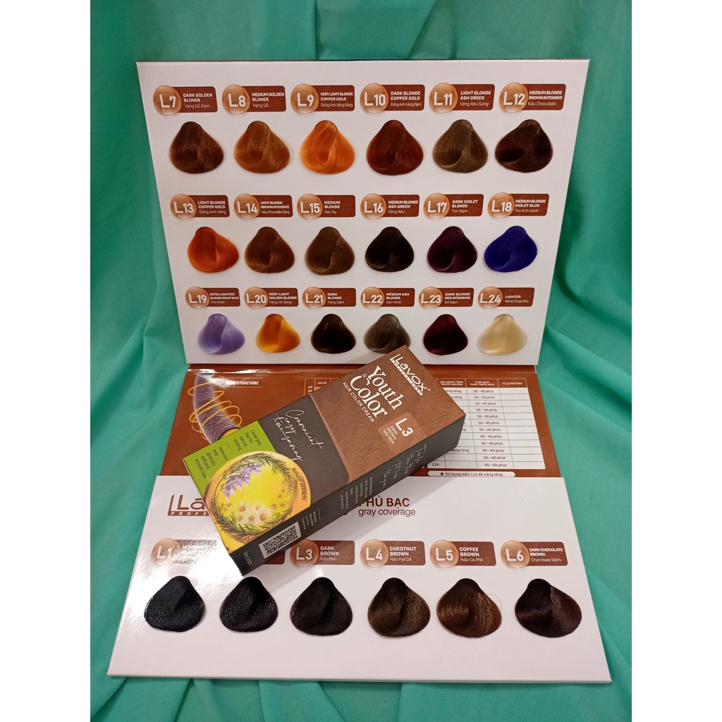 Kem nhuộm phủ bạc Youth Color 24 màu - Trường Thọ, TĐ