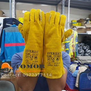 Găng tay da hàn Everest tiêu chuẩn CE- EN388