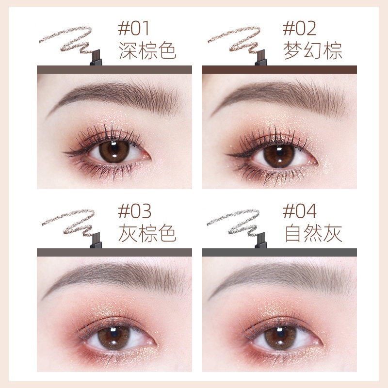 Bút Chì Kẻ Lông Mày Hai Đầu Siêu Mịn Chống Thấm Nước Lâu Trôi Màu Nâu Hiệu NOVO NO.5627