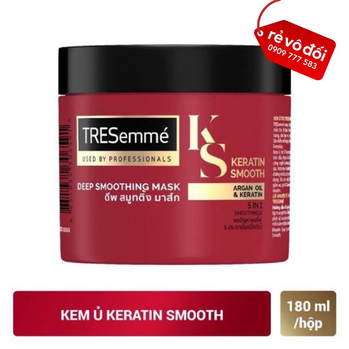 Kem ủ tóc vào nếp mềm mượt Tresemme Keratin Smooth 180ml - Hàng công ty