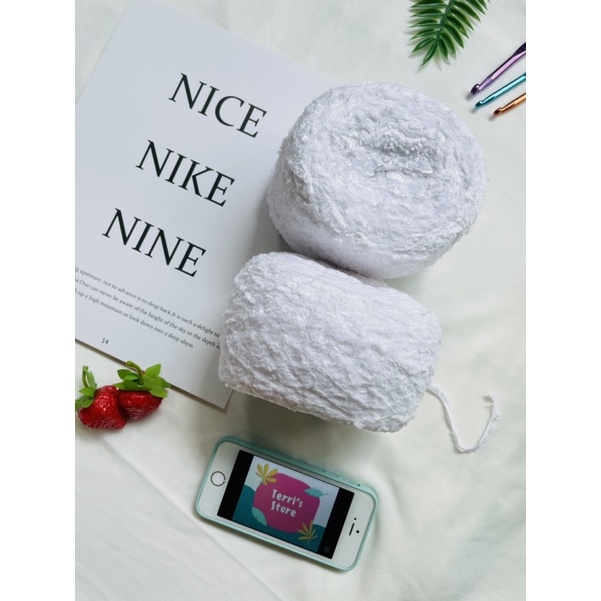 Yarn - Len sợi bông xù - Mi Pompom - Mi Xù đốm - Sợi Thu Đông