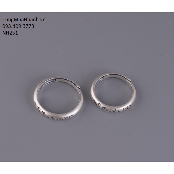 NHẪN KHẮC OM MANI PADME HUM TIẾNG PHẠN - NH251