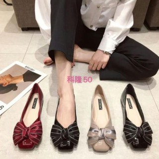 Sale Xả Kho Giày búp bê mũi vuông nơ lụa hot 🌺 neww * ! % ) ྇ ! ) '