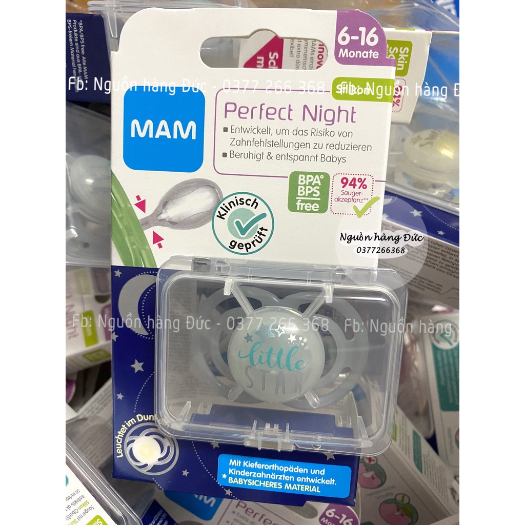 Ti giả Mam Đức 6-16m Chỉnh nha cho bé - MAM Perfect - Nguồn hàng Đức