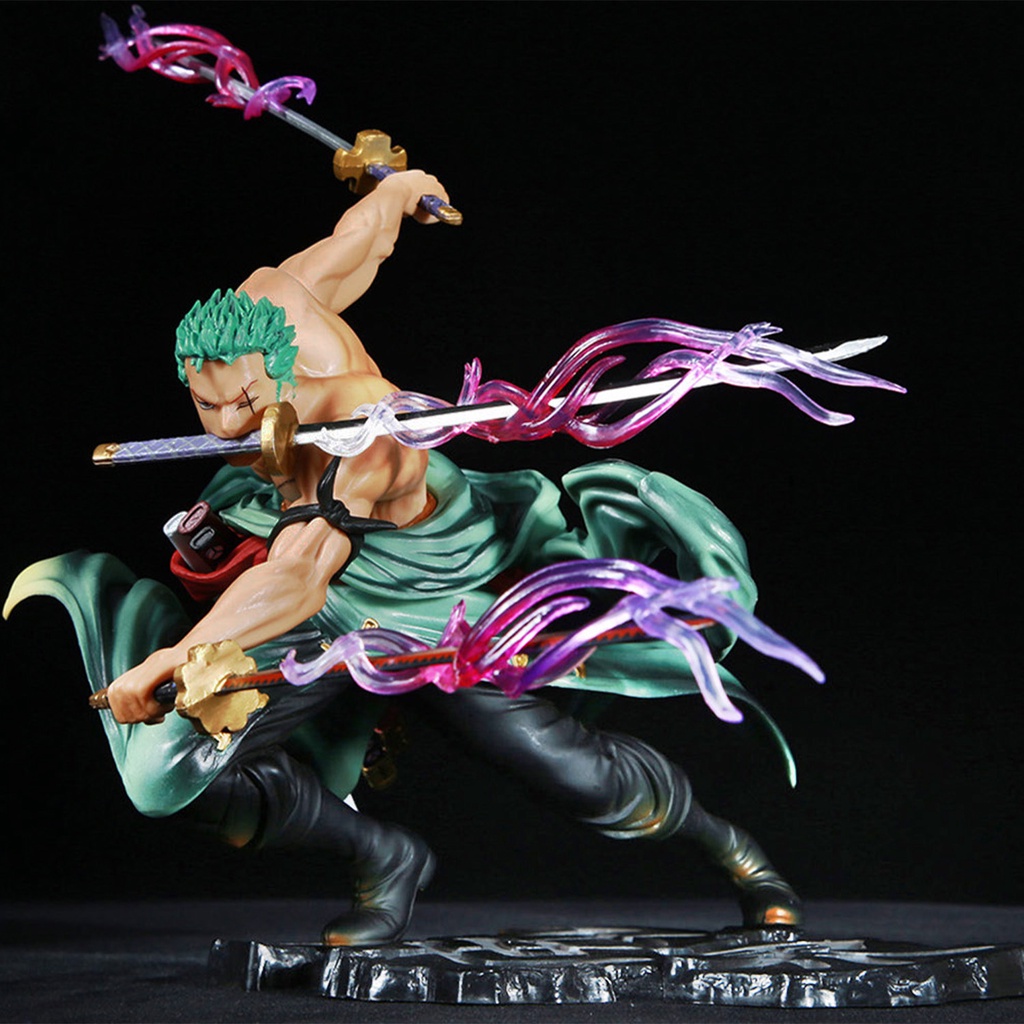 Mô hình One Piece Zoro phiên bản cao cấp đi kèm 2 đầu | cao 21cm, figure one piece anime | bachhoadochoi