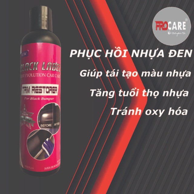 Bảo dưỡng nhựa đen nhựa sần nhựa sần Procare Usa - 250ml