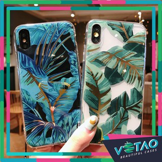 [ FREESHIP TỪ 50K TOÀN QUỐC ] Ốp lưng Iphone trong suốt lá chuối xanh dương/xanh lá