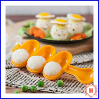  Khuôn lắc cơm bento tạo hình tròn kèm thìa Siêu_Rẻ { H }