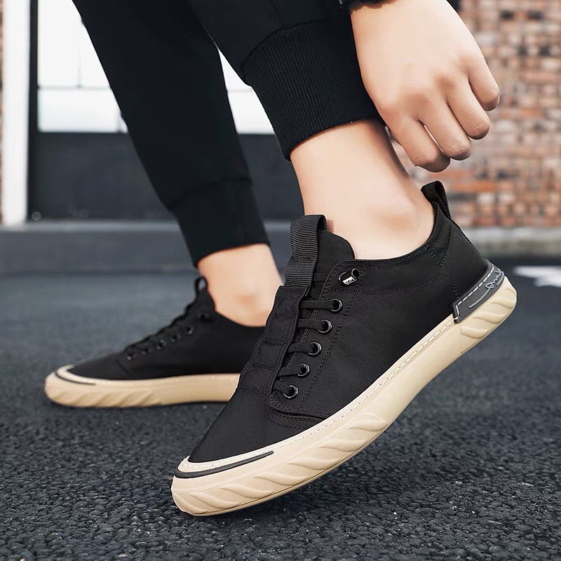 Giày Thể Thao Nam Sneaker - Giày Vải Cao Cấp Nhẹ Bên Êm Chân