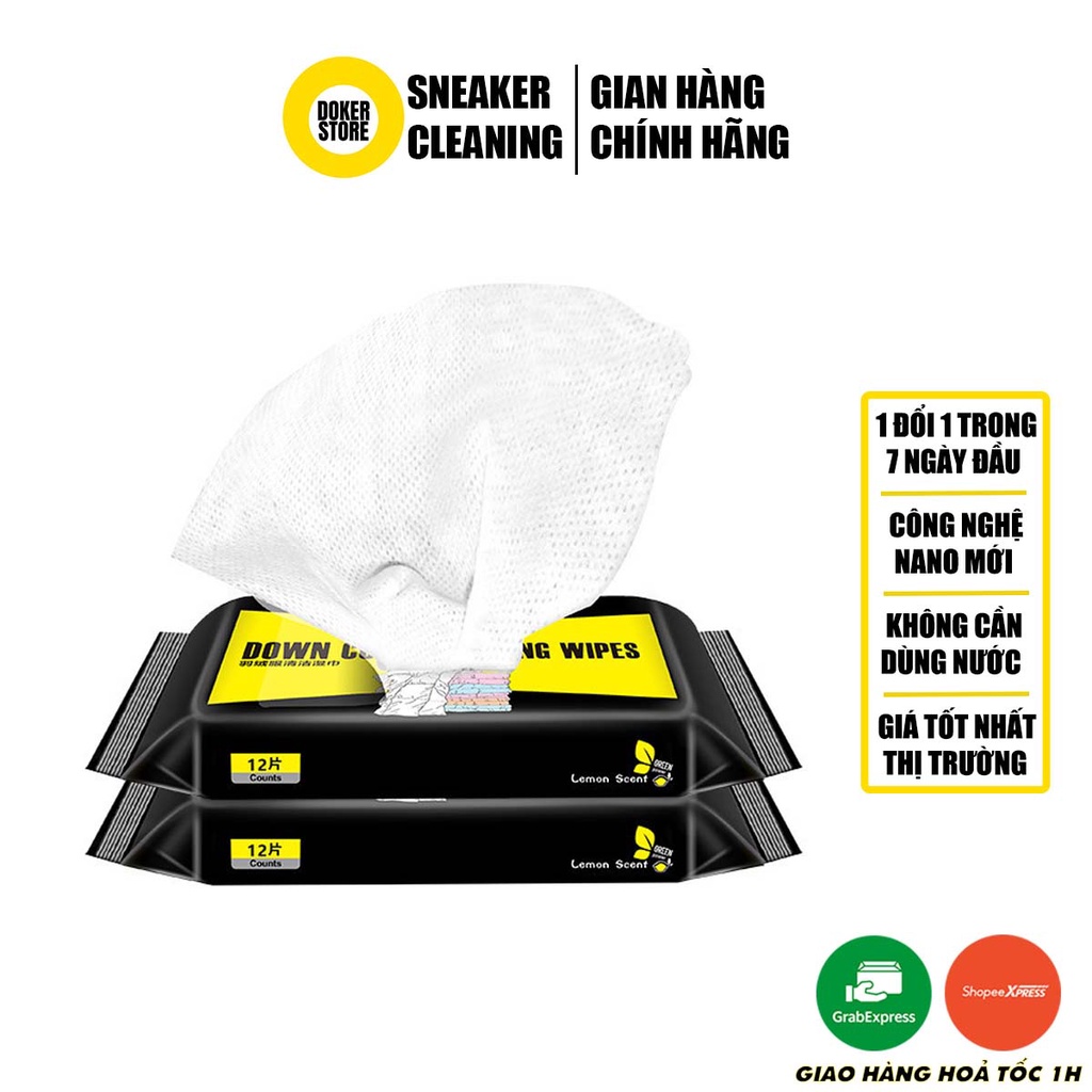 Khăn lau vệ sinh áo khoác đa năng DOWN COAT CLEANING WIPES 12 khăn