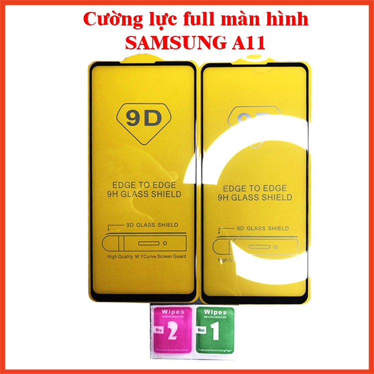 Kính cường lực Samsung A01/A01 Core/ A02/A02s/A11/A12/A21/A21s/A71/A72/A73/ A32 4G 9D Full màn Hình (Tặng kèm Giấy lau)