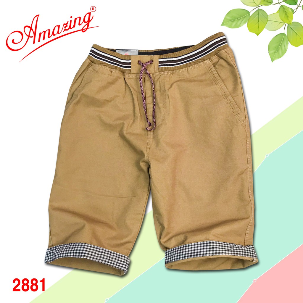 Quần short thời trang nam thể thao, kaki Amazing cao cấp, lưng bo, phong cách trẻ trung năng động cá tính