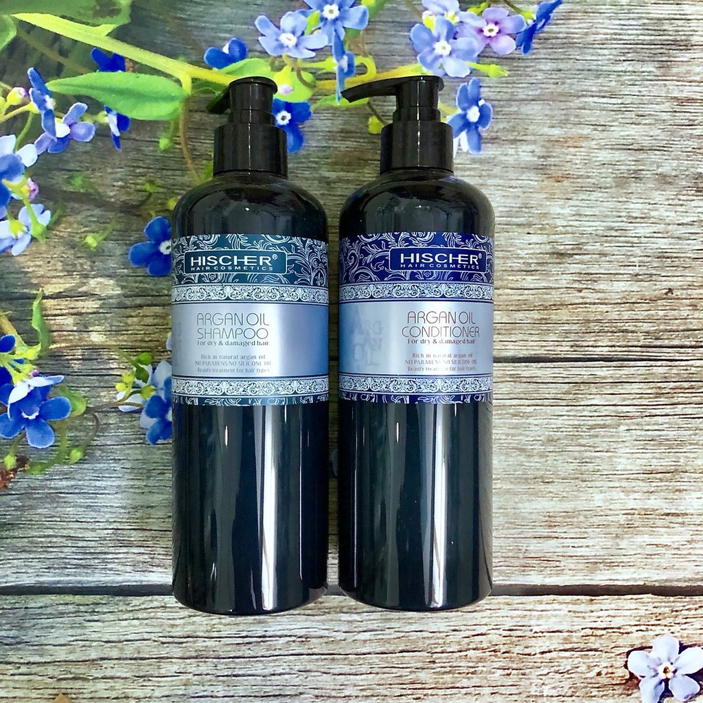 Dầu gội xả phục hồi cho mọi loại tóc Hischer Argan Oil 500ML (chính hãng)