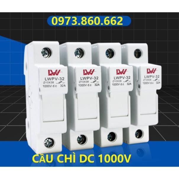 Cầu chì DC 1000V 15A - Cầu chì một chiều cho năng lượng mặt trời solar -TBĐ