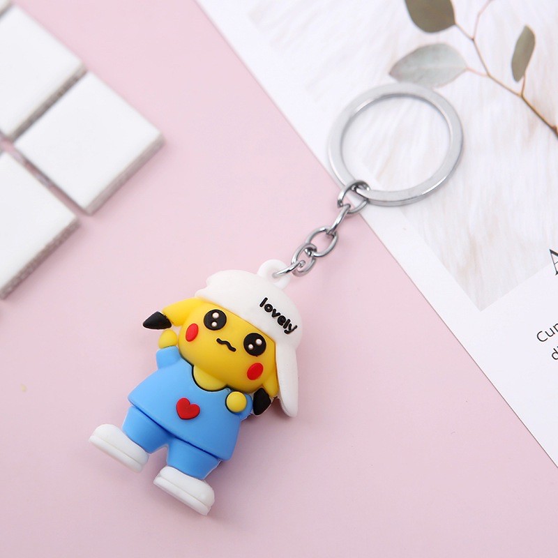 Móc khoá Pikachu đội nón