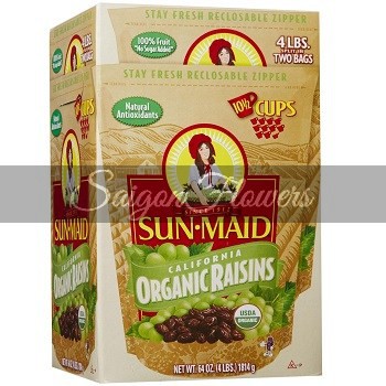 NHO KHÔ HỮU CƠ SUNMAID ORGANIC RAISINS 907G ( 1 GÓI )