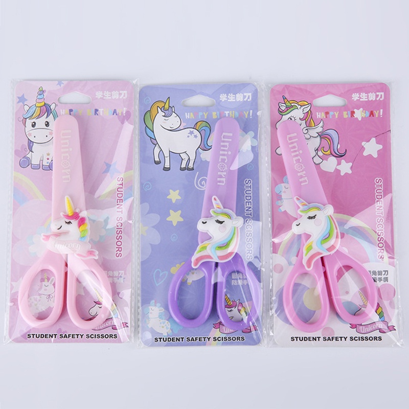 Kéo Silicone An Toàn Họa Tiết Kỳ Lân Hoạt Hình Đáng Yêu Cho Trẻ Em