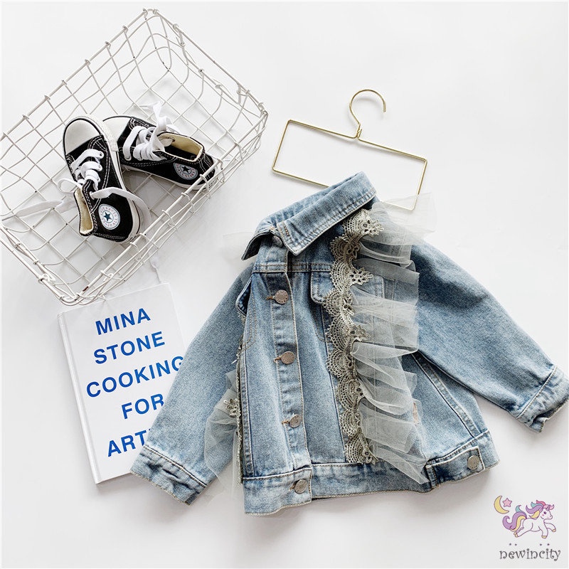 Áo Khoác Denim Thời Trang Mùa Thu Hàn Quốc Cho Bé Gái