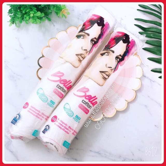 [ Mẫu mới] Bông Tẩy Trang Bella Mềm Mịn 100% Từ Cotton 100 Miếng/120 Miếng