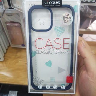 ốp lưng chống sốc trong suốt viền màu cho iPhone 12 Pro Max 6.7 inch chính hãng Likgus.