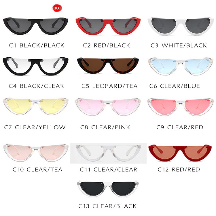 Kính mát tròng trong suốt phong cách trẻ trung cá tính dành cho nữ