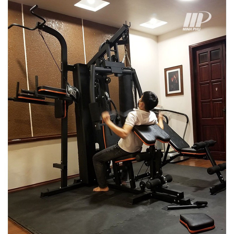 Giàn tạ đa năng JL-806  Máy tập GYM trên 30 bài tập + 3 người có thể tập cùng lúc | TẶNG KÈM GĂNG ĐẤM BOX