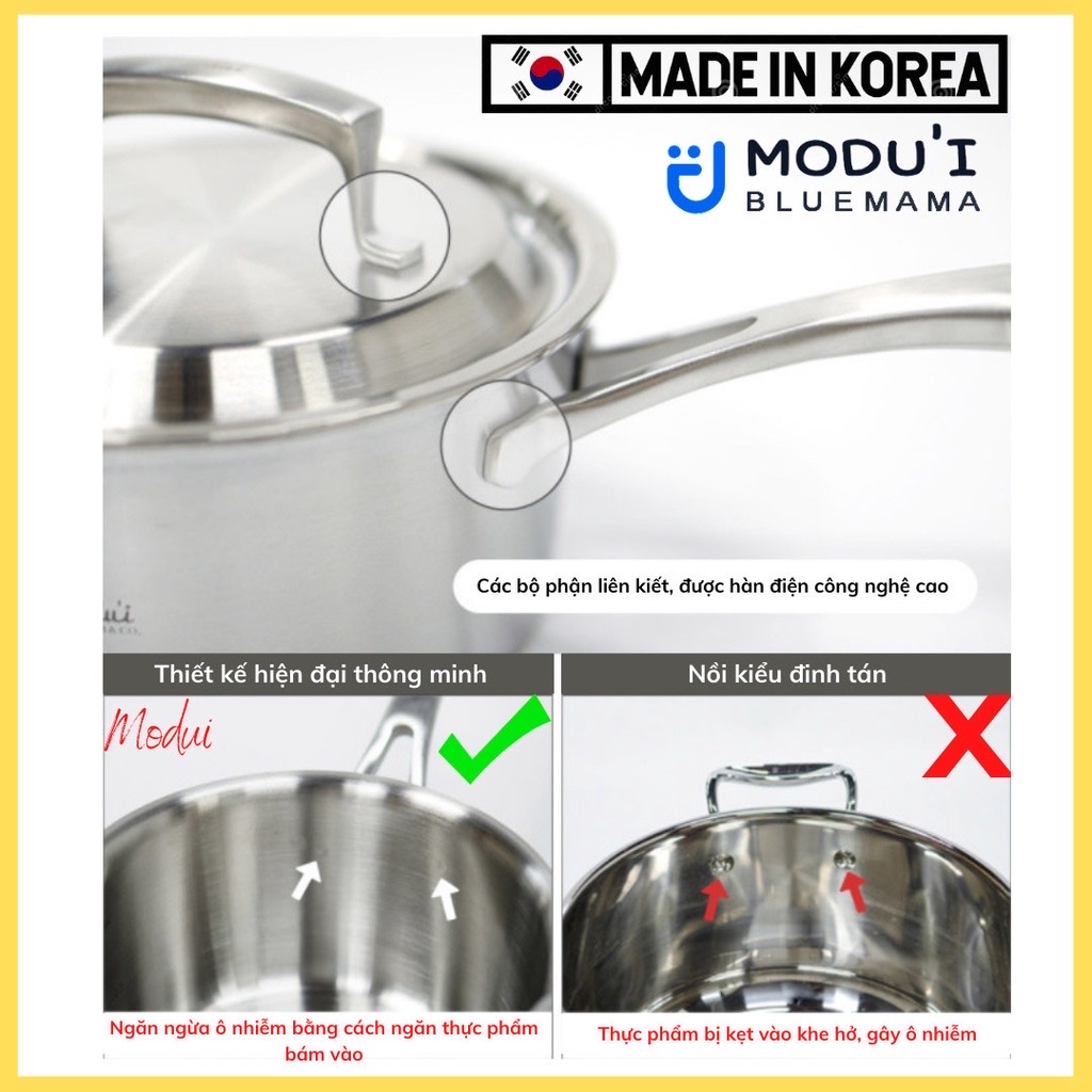 BỘ NỒI QUÁNH KÈM KHAY HẤP CAO CẤP BLUEMAMA