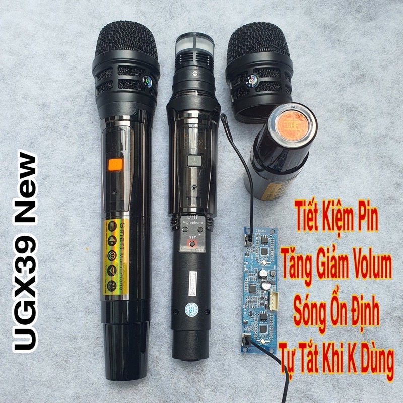 Micro karaoke lắp loa kéo, loa xách tay sóng UHF, tăng giảm volume mic, sóng mạnh, hát nhẹ, chống rít rất tốt