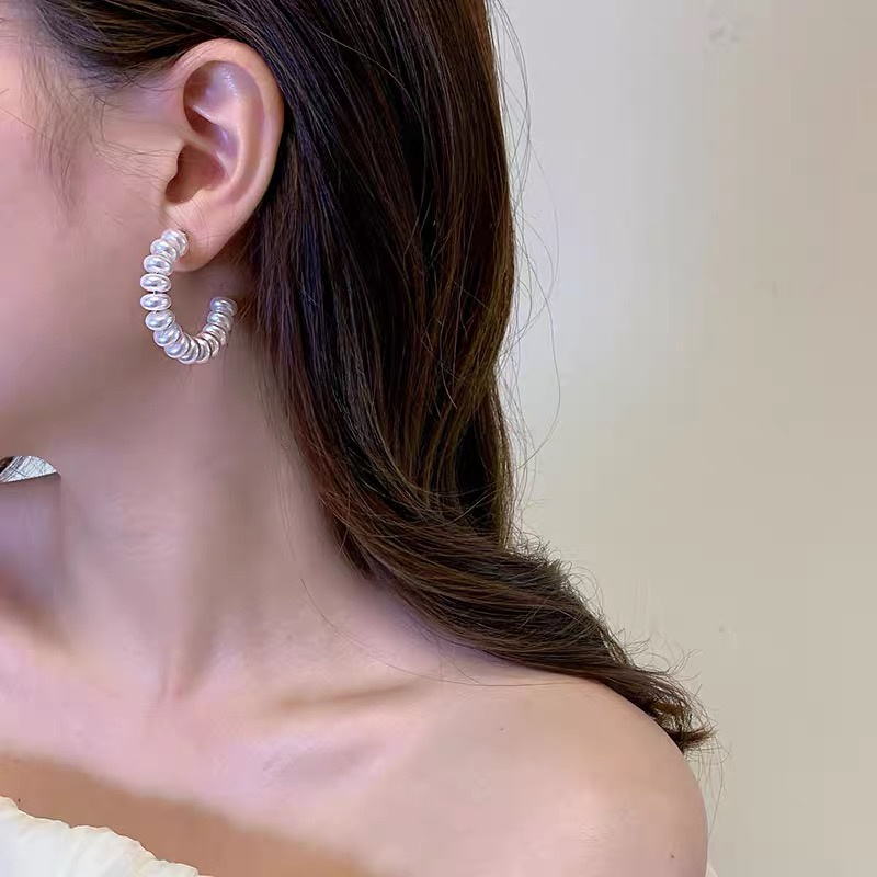MOCHASHUBông Tai Đính Ngọc Trai Cao Cấp Sang Trọng Cho Nữ