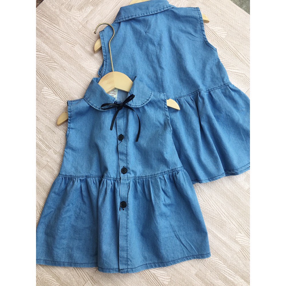 [MẪU MỚI] VÁY JEANS PHONG CÁCH HÀN QUỐC SIÊU ĐÁNG YÊU CHO BÉ 13-21KG. XƯỞNG MAY BIBO