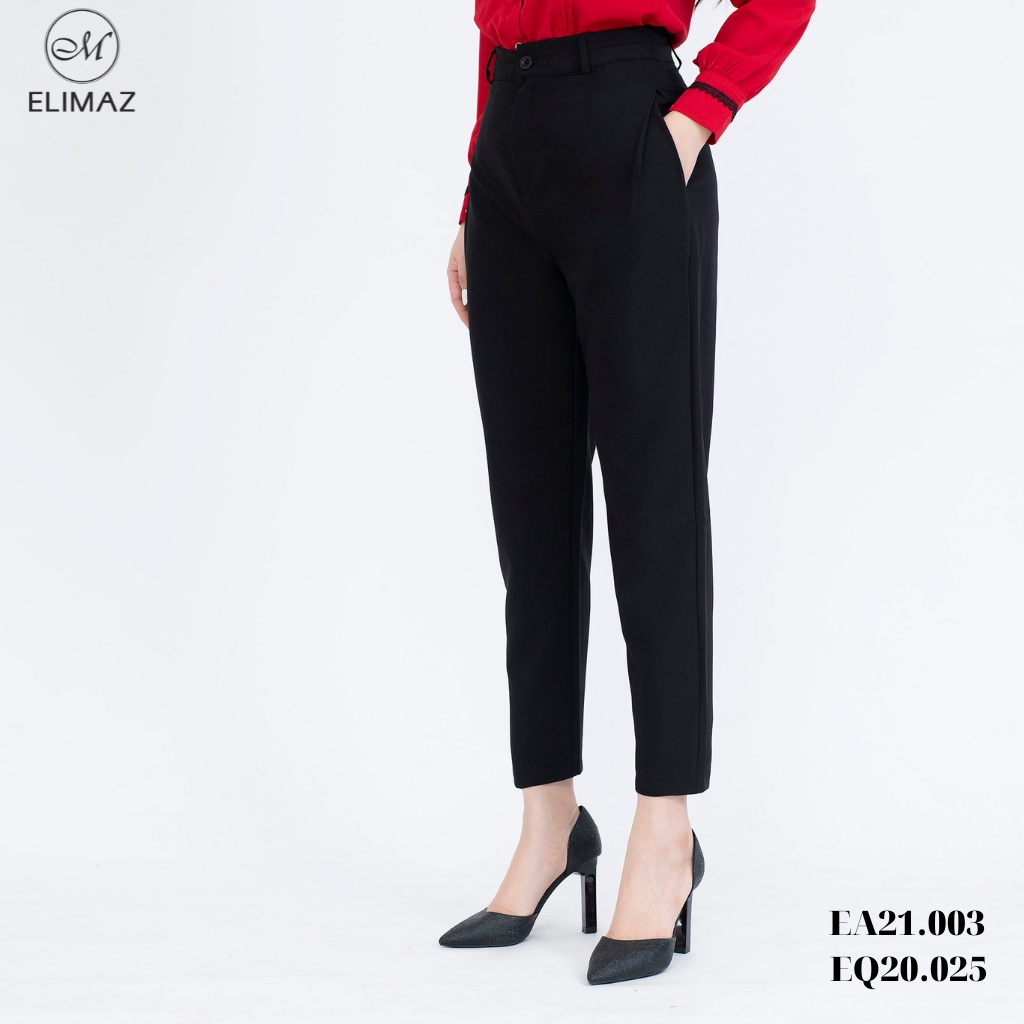 Quần tây âu nữ dáng baggy nhẹ, chất liệu kaki cao cấp thoáng mát Elimaz EQ20.025