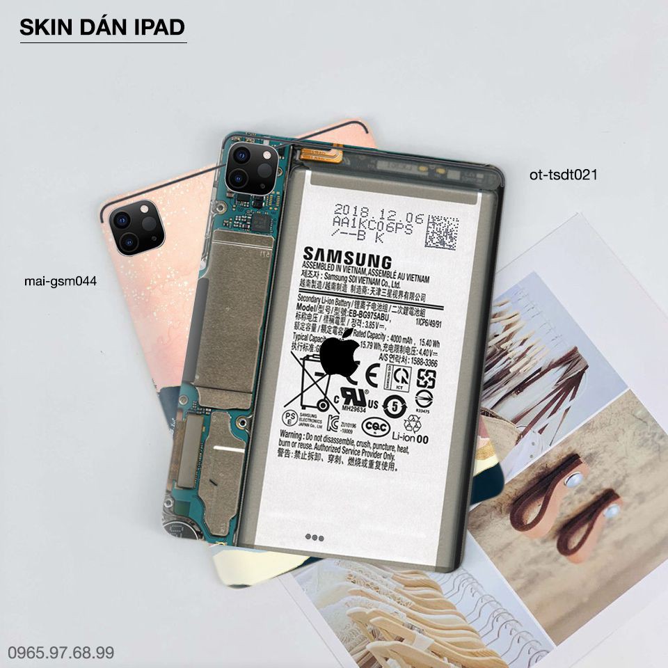 Skin dán iPad in hình trong suốt - tsdt022 (inbox mã máy cho Shop)